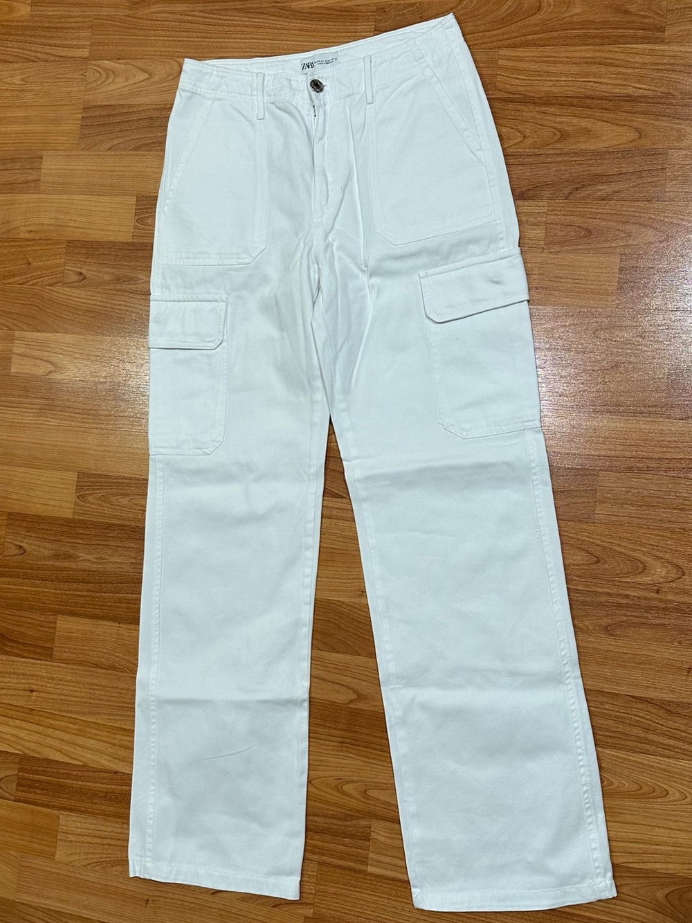Worn once Zara White Cargo Jeans
